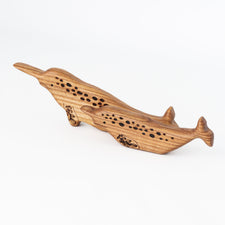 Tiny Fox Hole Wooden Toys Handmade Wooden Narwhal Family (Set of 2)