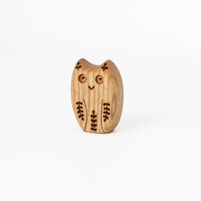 Tiny Fox Hole Wooden Animals Handmade Wooden Owl Toy