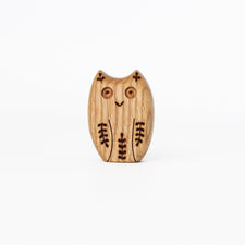 Tiny Fox Hole Wooden Animals Handmade Wooden Owl Toy