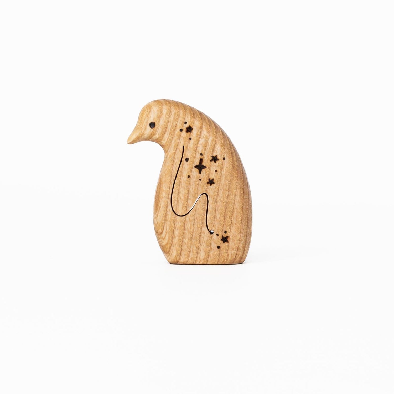 Tiny Fox Hole Wooden Animals Handmade Wooden Penguin Toy (set of 2)