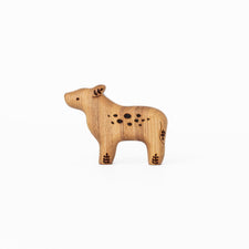 Tiny Fox Hole Wooden Animals Handmade Wooden Set of Cows (set of 3)