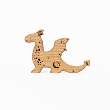 Tiny Fox Hole Wooden Animals Handmade Wooden Set of Dragons (set of 2)
