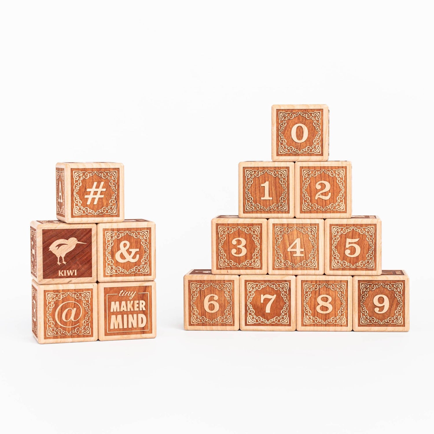 Tiny Maker Mind Building & Stacking Animal Alphabet Blocks (English - Set of 15)