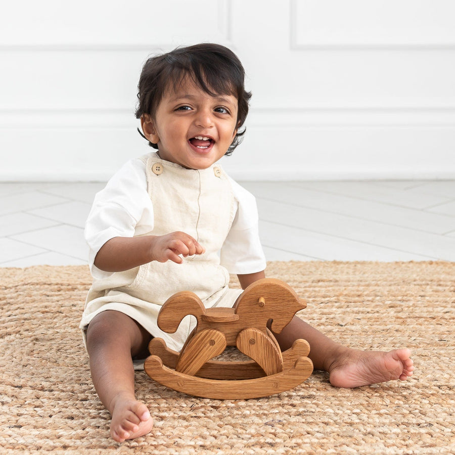 Handmade Wooden Toy Rocking Horse