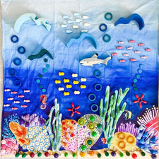 Wondercloths Play Cloths Wonderie "Coral Reef" Vegan Play Cloth