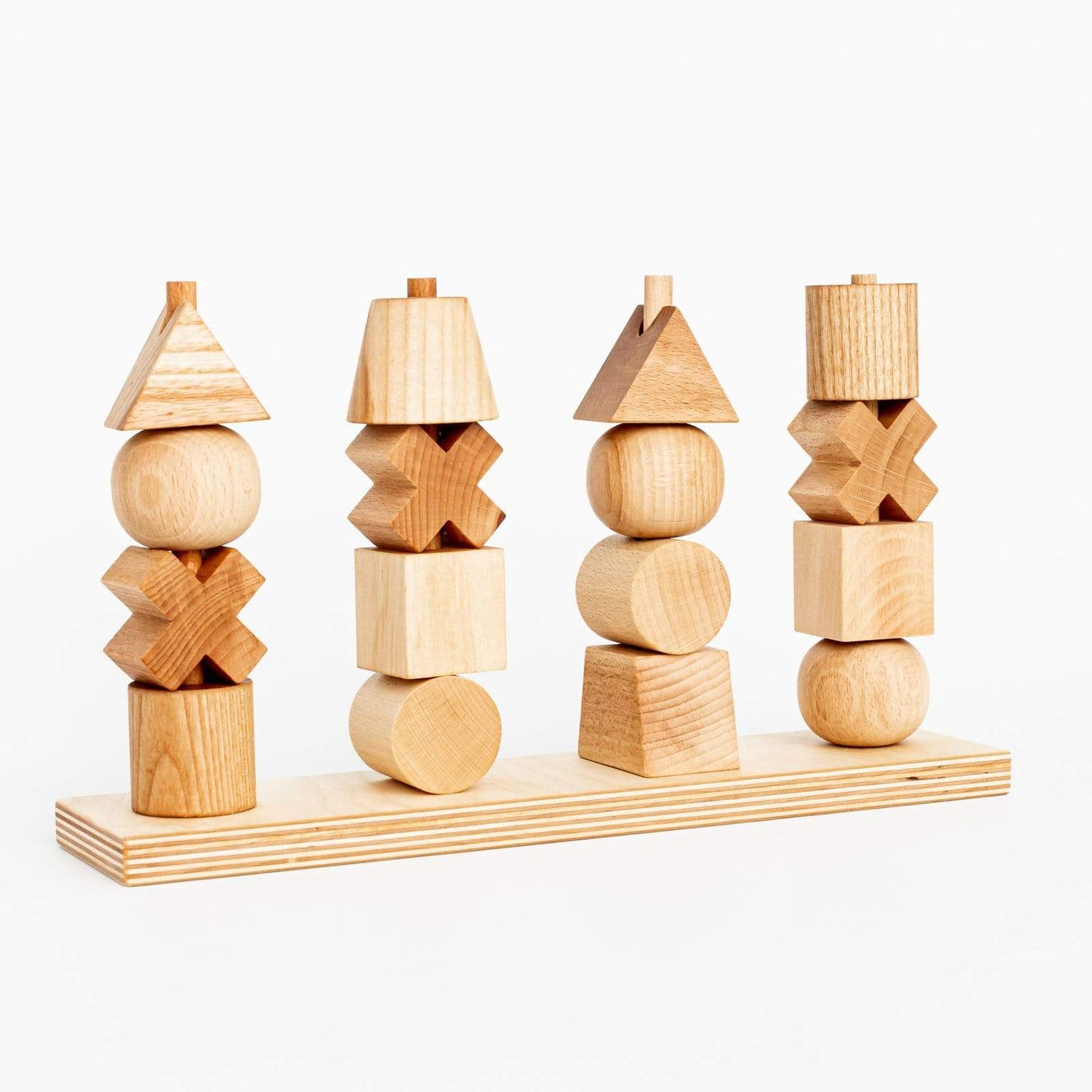 Wooden Story Building & Stacking Handmade Natural Stacking Toy (XL)