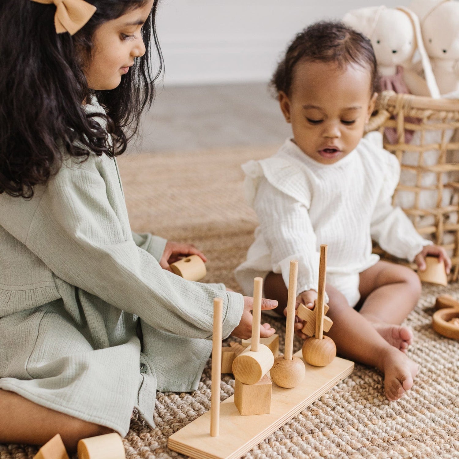 Wooden Story Building & Stacking Handmade Natural Stacking Toy (XL)