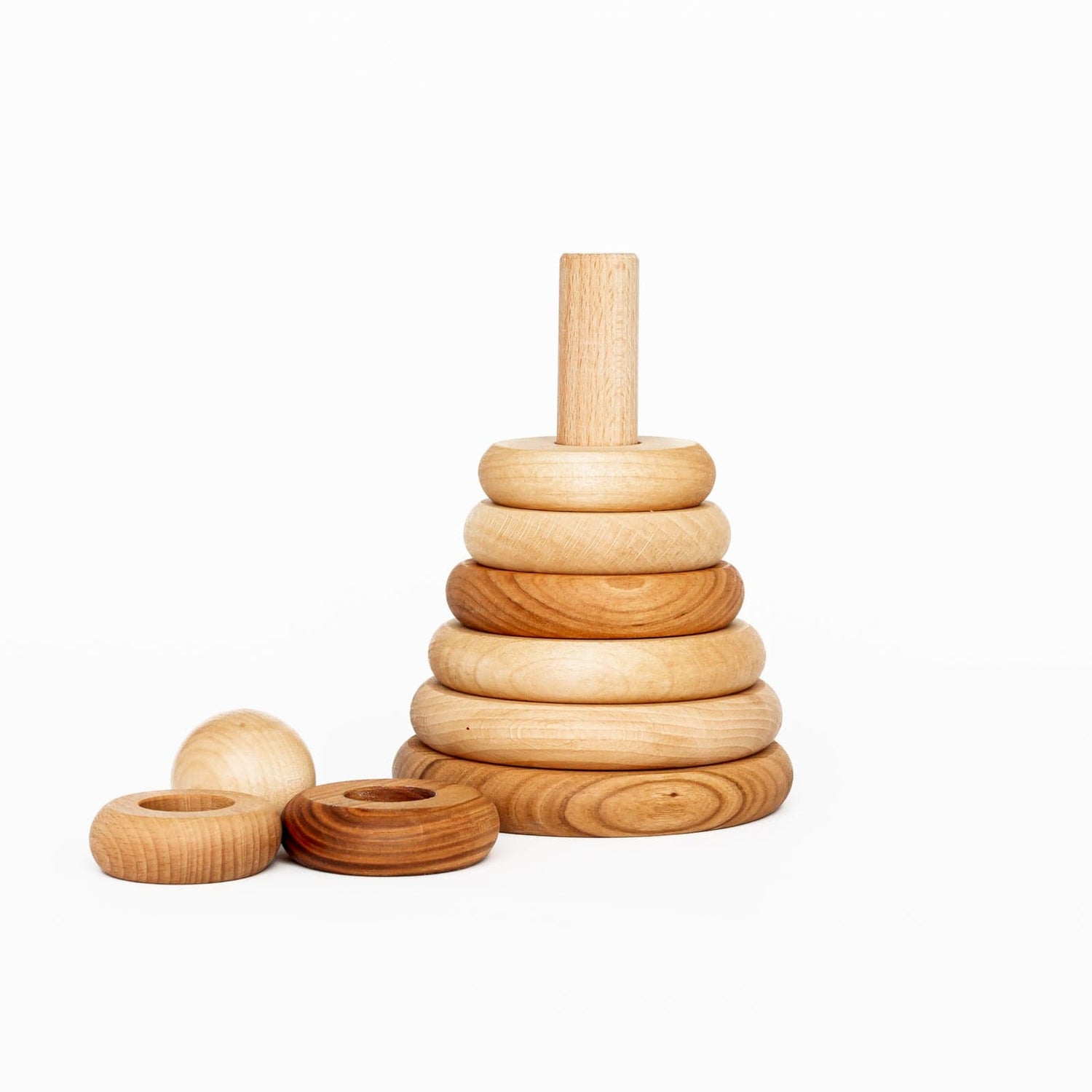 Wooden Story Building & Stacking Handmade Natural Wooden Stacker