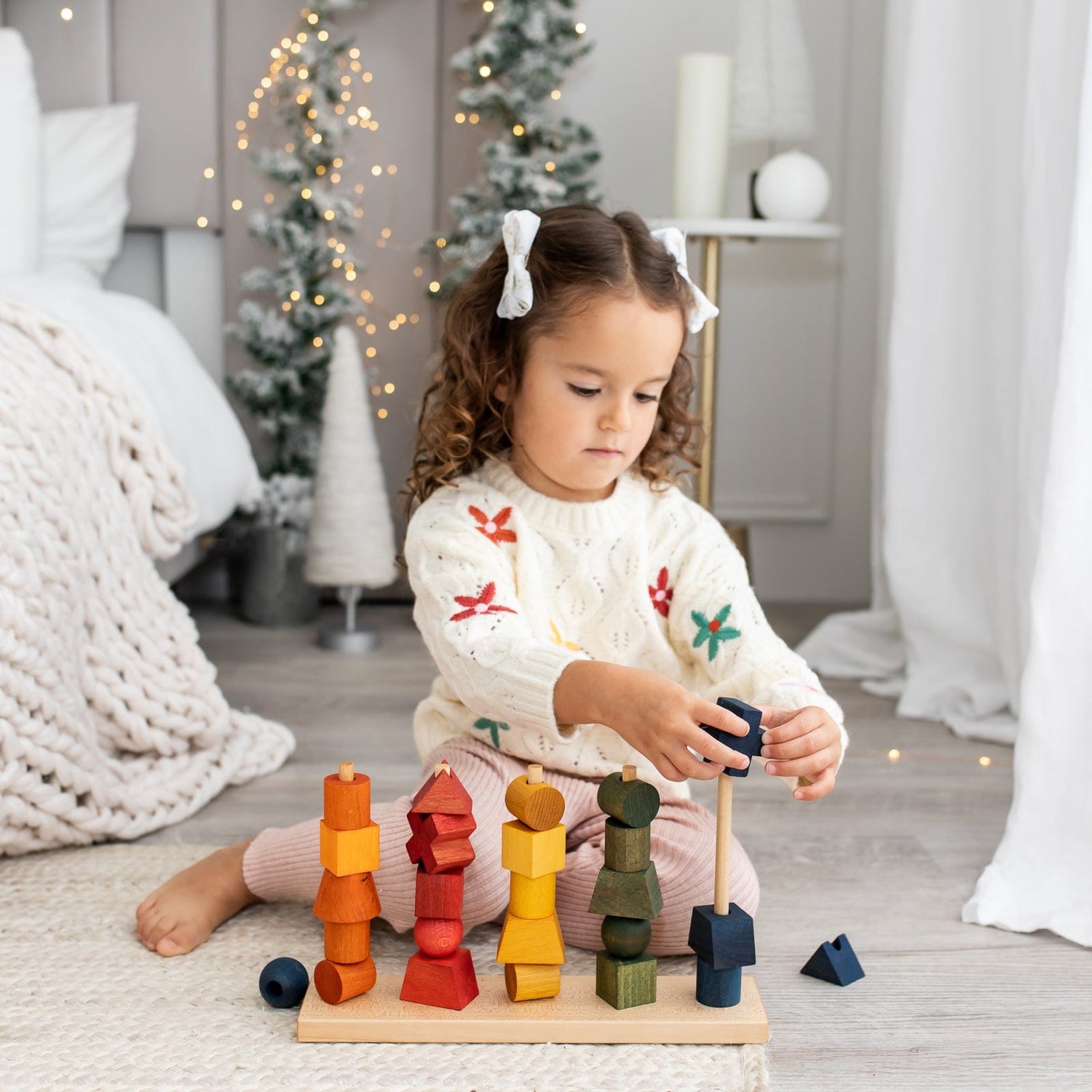 Wooden Story Stacking Toy (Colour)