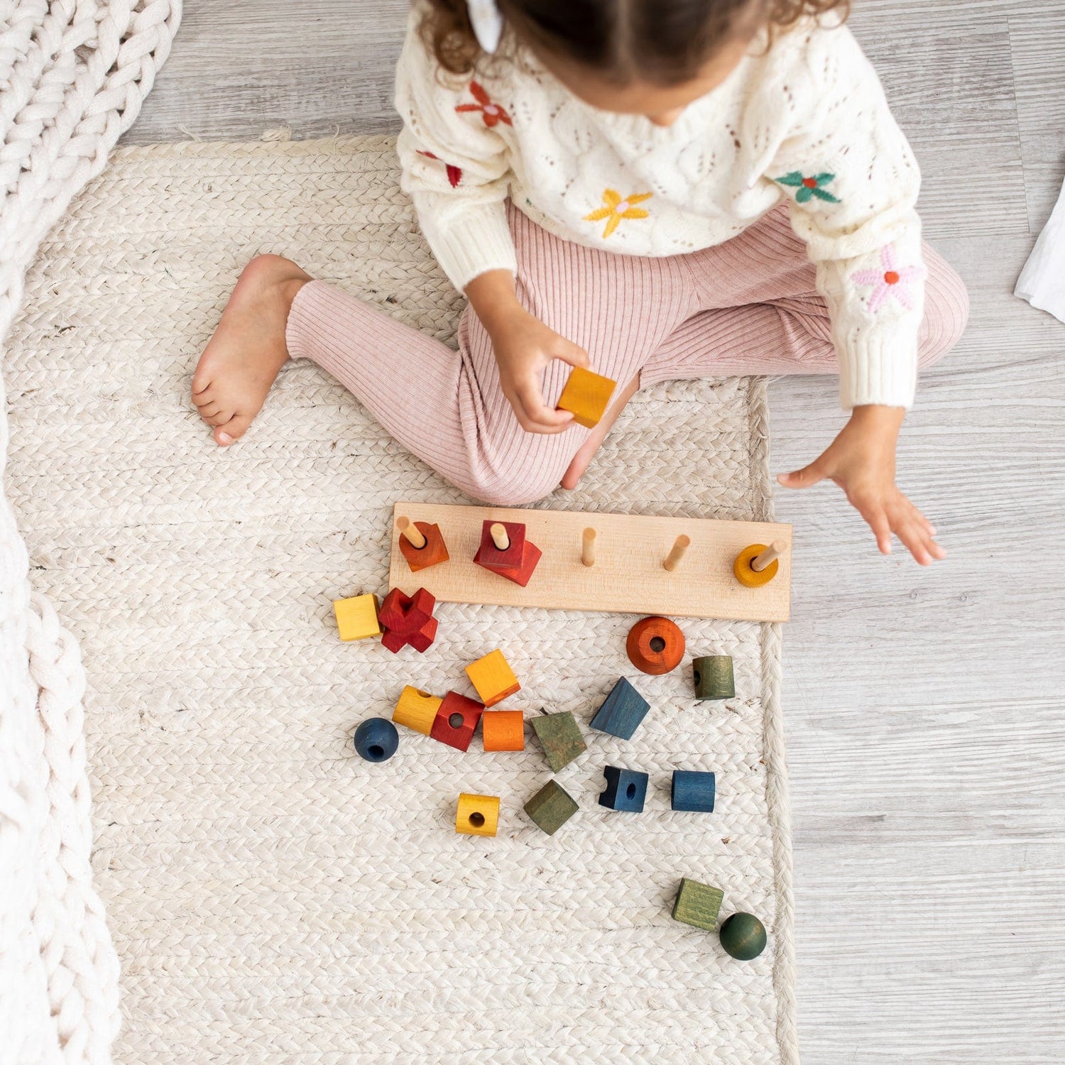 Wooden Story Building & Stacking Handmade Stacking Toy (Colour)