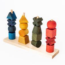 Wooden Story Building & Stacking Handmade Stacking Toy (Colour - XL)