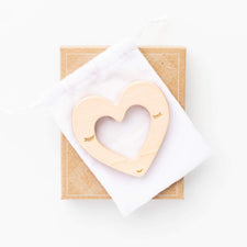 Wooden Story Teether Handmade Wooden Teether (Heart)