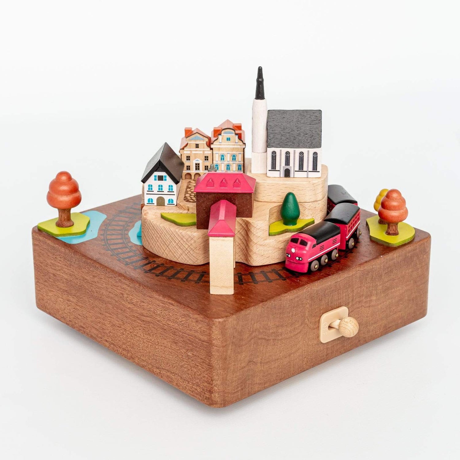 Wooderful Life Music Boxes Wooden Autumn Train Music Box