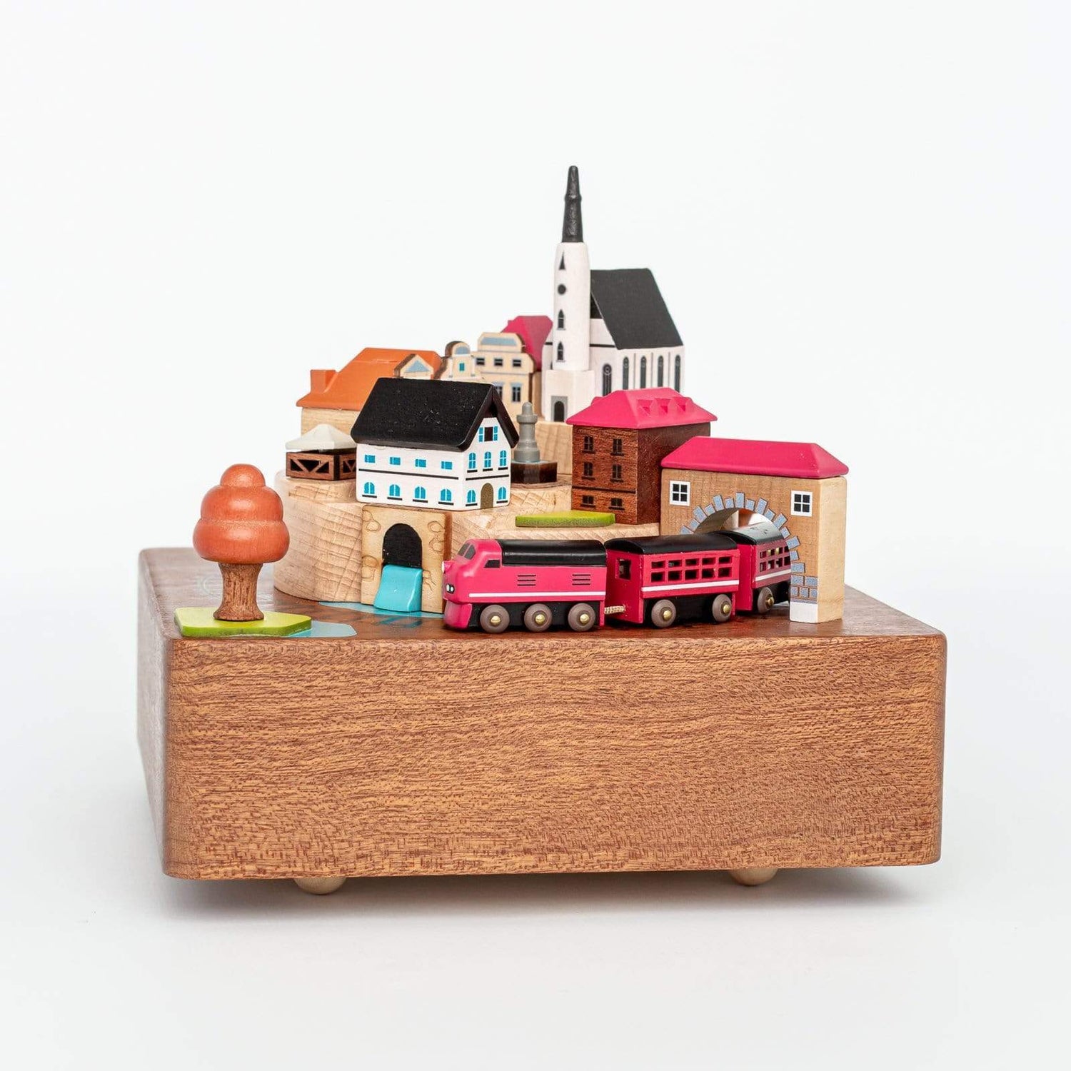 Wooderful Life Music Boxes Wooden Autumn Train Music Box