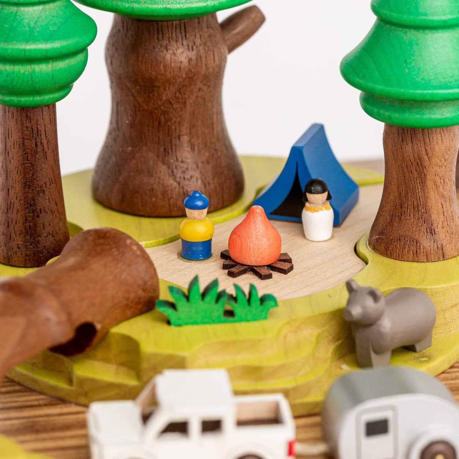 Kids wooden shop music box