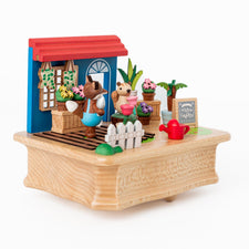 Wooderful Life Music Boxes Wooden Fox Garden Music Box Wooden Spring Train Music Box | Wooden Train Music Box