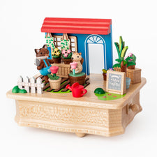 Wooderful Life Music Boxes Wooden Fox Garden Music Box Wooden Spring Train Music Box | Wooden Train Music Box