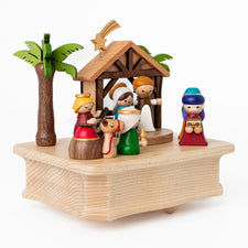 Wooderful Life Music Boxes Wooden Nativity Scene Music Box Wooden Western Train Music Box | Wooden Train Music Box