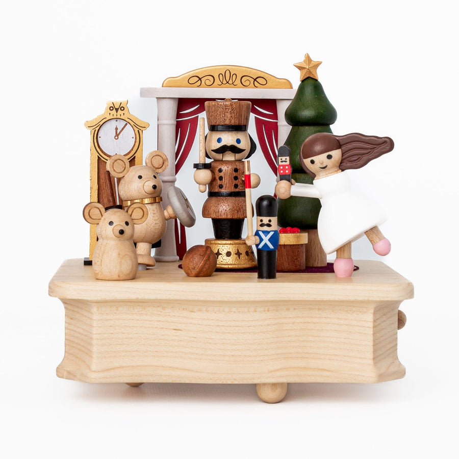Wooderful Life Music Boxes Wooden Nutcracker Holiday Music Box Wooden Nutcracker Holiday Music Box | Wooden Christmas Music Box
