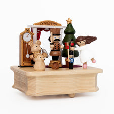 Wooderful Life Music Boxes Wooden Nutcracker Holiday Music Box Wooden Western Train Music Box | Wooden Train Music Box