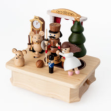 Wooderful Life Music Boxes Wooden Nutcracker Holiday Music Box Wooden Western Train Music Box | Wooden Train Music Box