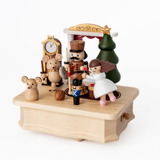Wooderful Life Music Boxes Wooden Nutcracker Holiday Music Box Wooden Western Train Music Box | Wooden Train Music Box