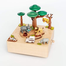 Wooderful Life Music Boxes Wooden Safari Music Box