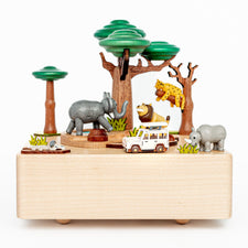 Wooden Safari Music Box