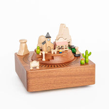 Wooderful Life Music Boxes Wooden Western Train Music Box