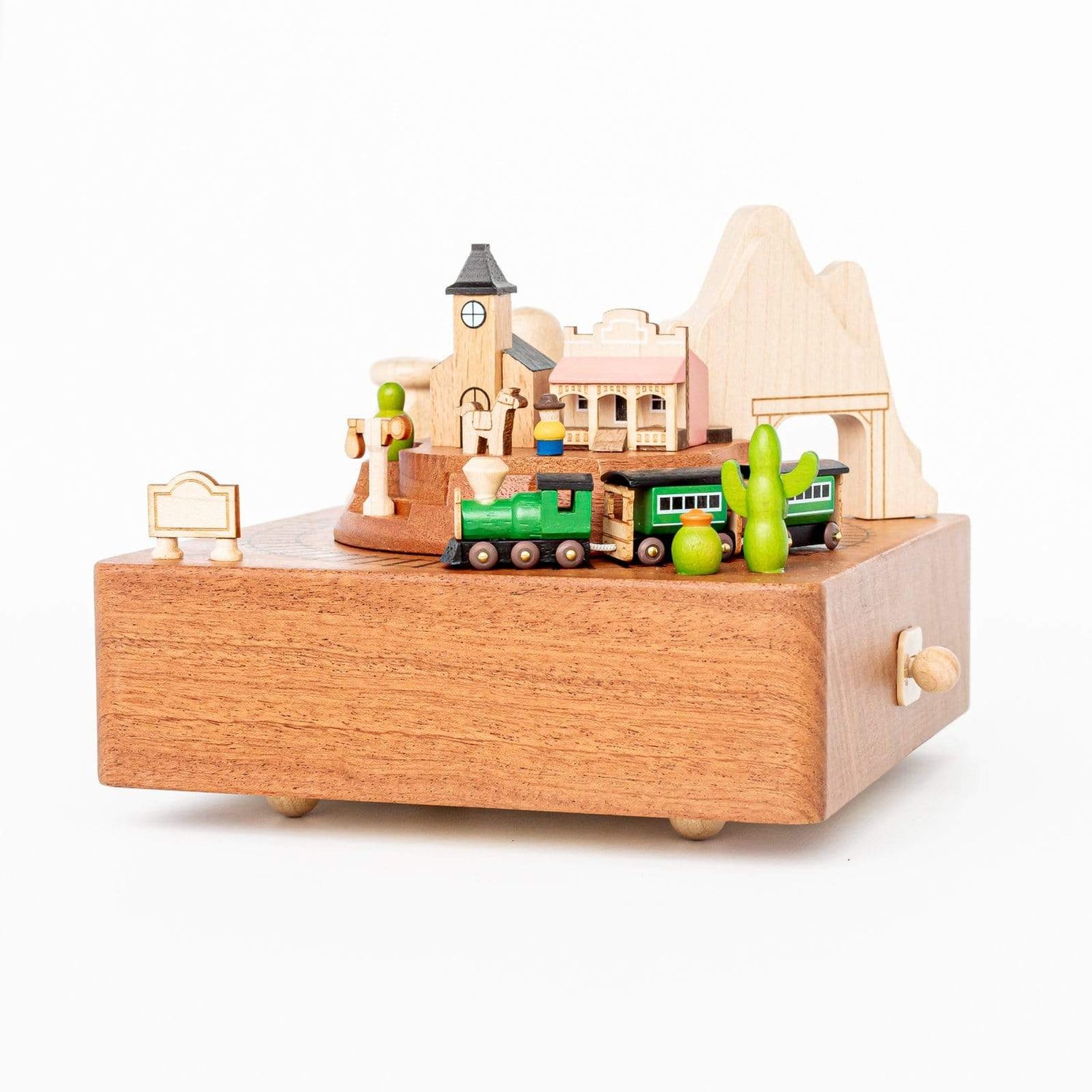 Wooderful Life Music Boxes Wooden Western Train Music Box