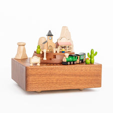 Wooderful Life Music Boxes Wooden Western Train Music Box