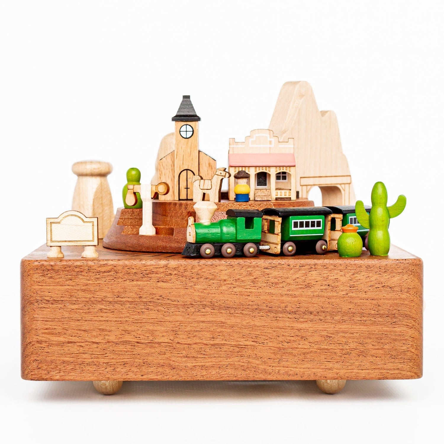 Wooderful Life Music Boxes Wooden Western Train Music Box