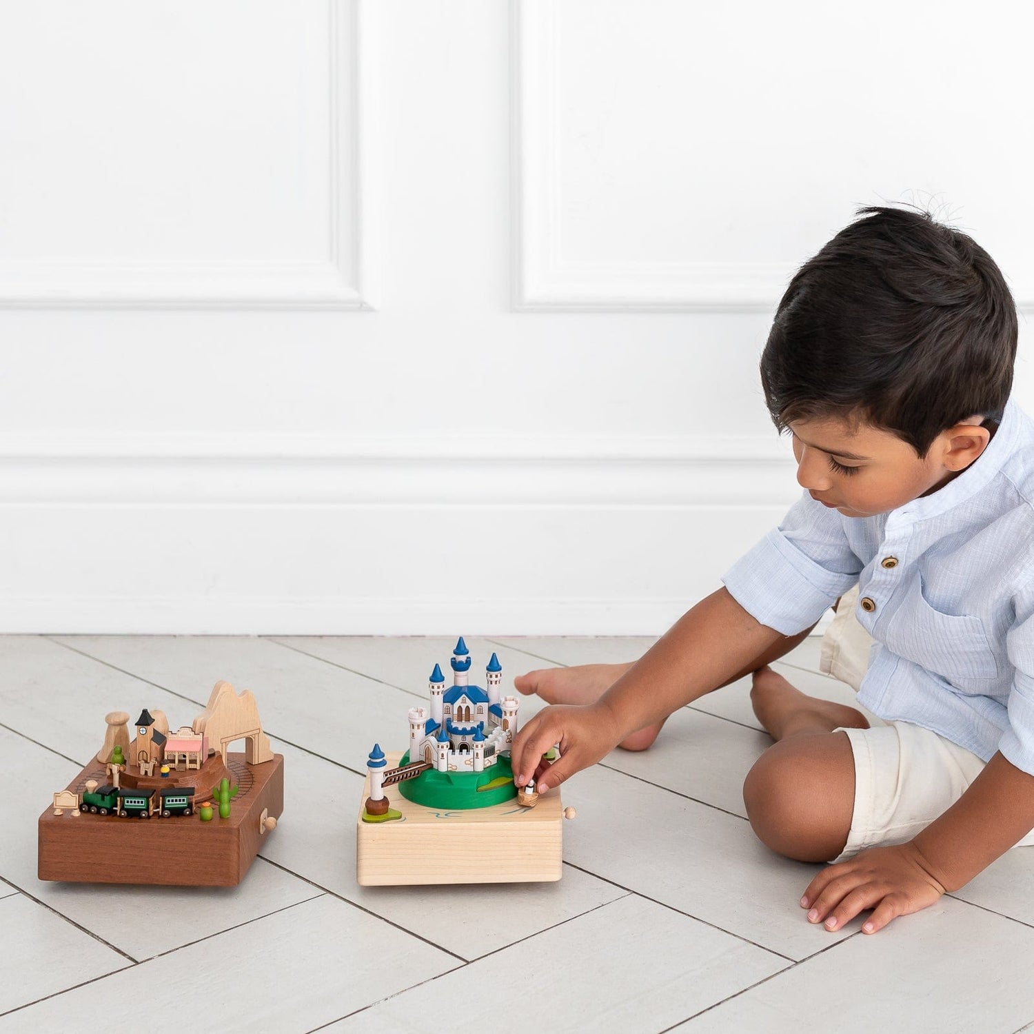 Wooden Train Music Box