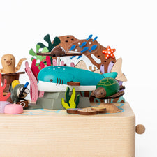 Wooderful Life Music Boxes Wooden Whale & Sea Friends Music Box Wooden Fox Gardener Music Box | Wooden Garden Music Box