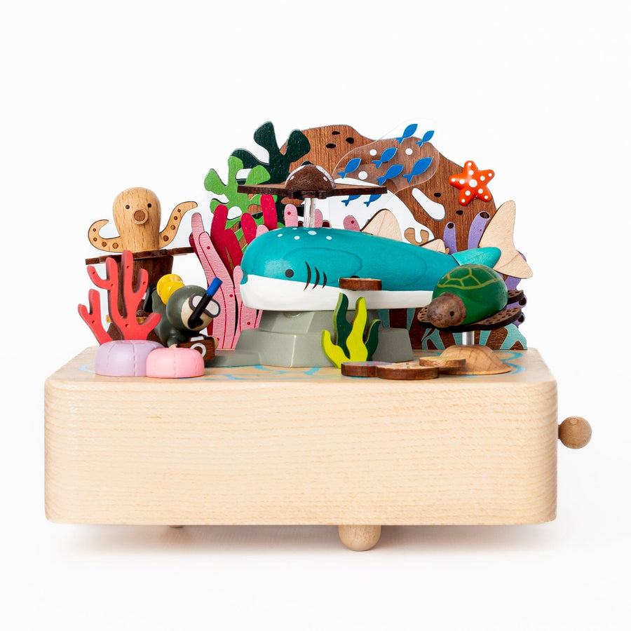 Wooderful Life Music Boxes Wooden Whale & Sea Friends Music Box Wooden Whale and Sea Friends Music Box | Wooden Sea Friends Music Box