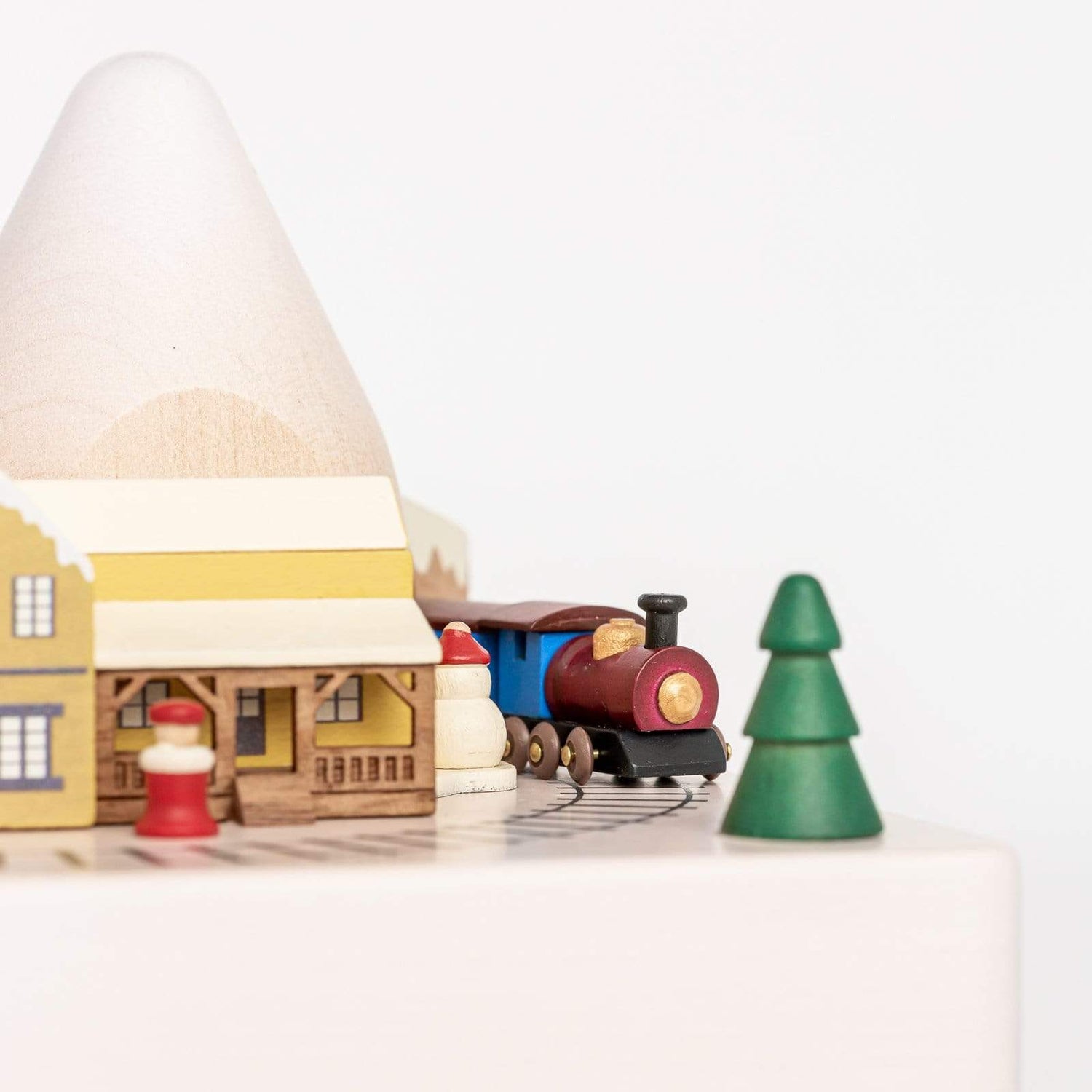 Wooderful Life Music Boxes Wooden Winter Train Music Box