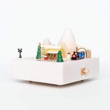 Wooderful Life Music Boxes Wooden Winter Train Music Box