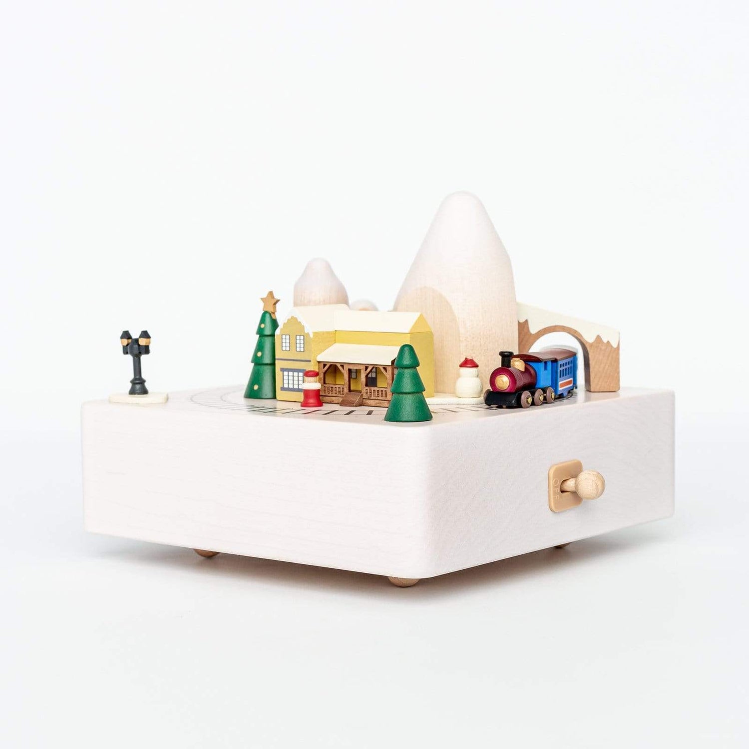 Wooderful Life Music Boxes Wooden Winter Train Music Box