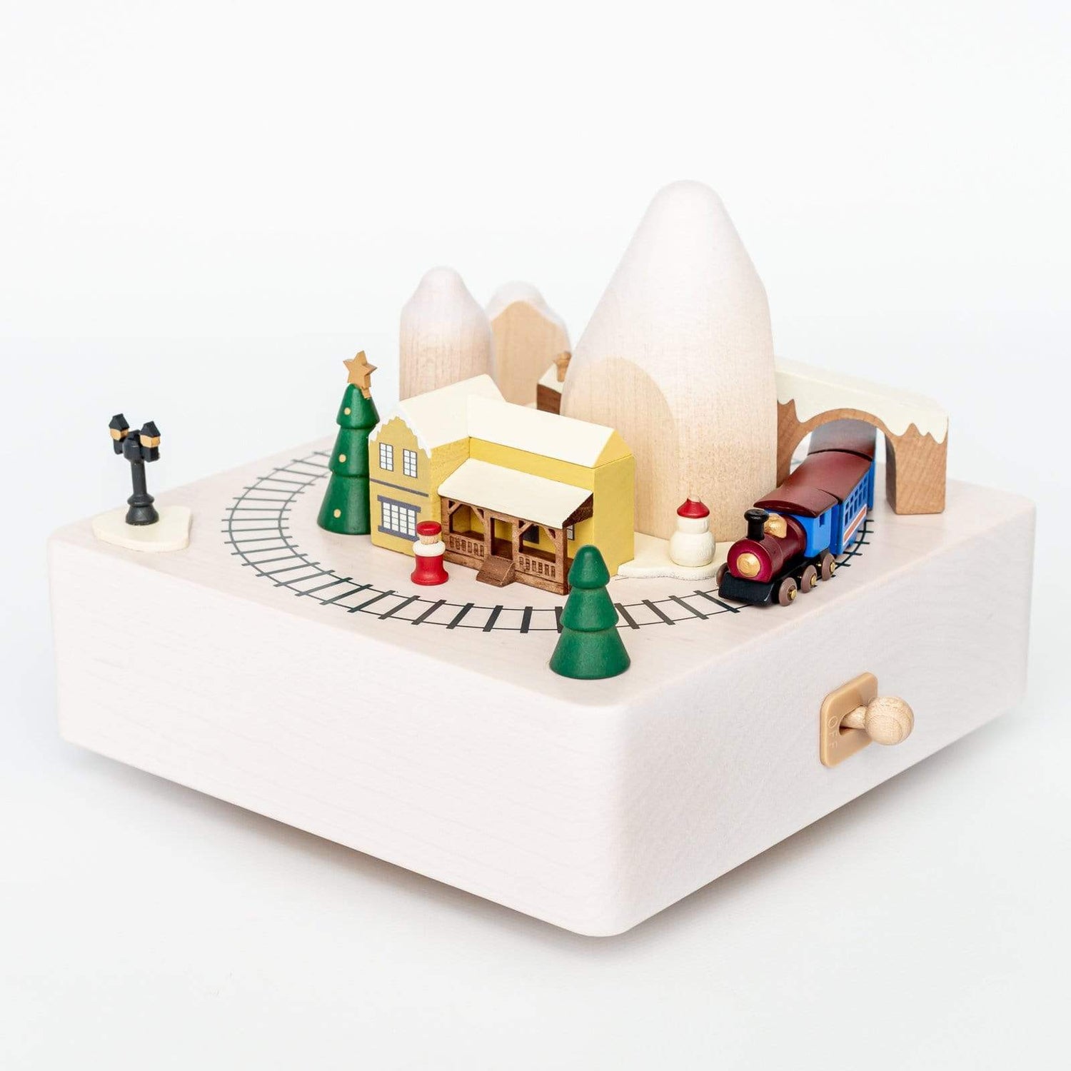 Wooderful Life Music Boxes Wooden Winter Train Music Box