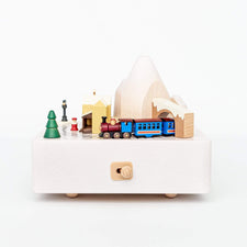 Wooderful Life Music Boxes Wooden Winter Train Music Box