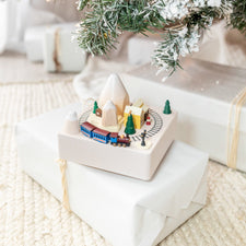 Wooderful Life Music Boxes Wooden Winter Train Music Box