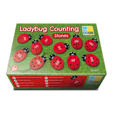 Yellow Door Sensory Play Lady Bug Counting Stones