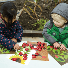 Yellow Door Sensory Play Lady Bug Counting Stones (Set of 22)