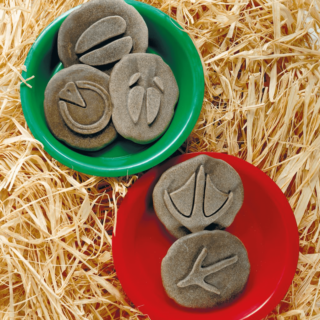 Yellow Door Sensory Play Lets Investigate  - Farmyard Footprints Sensory Stones (Double Sided)