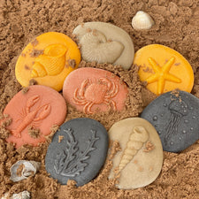 Yellow Door Sensory Play Lets Investigate! Seashore Sensory Stones