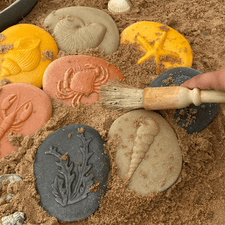 Yellow Door Sensory Play Lets Investigate! Seashore Sensory Stones