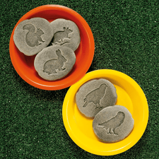 Yellow Door Sensory Play Lets Investigate  - Woodland Footprints Sensory Stones (Double Sided)