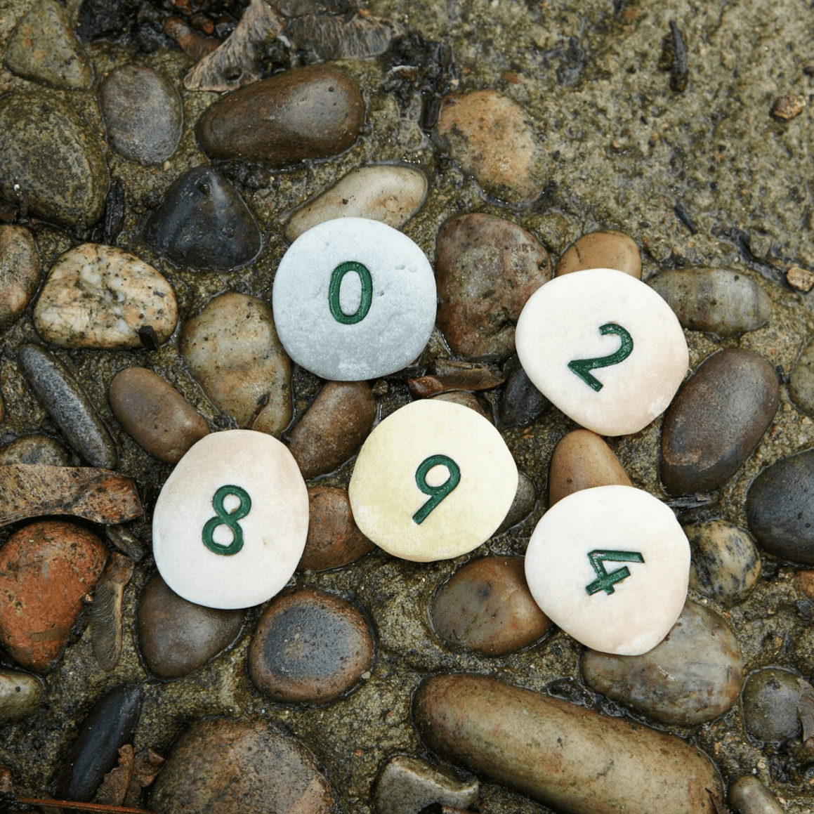 Yellow Door Sensory Play Numbers Pebbles (Set of 22)