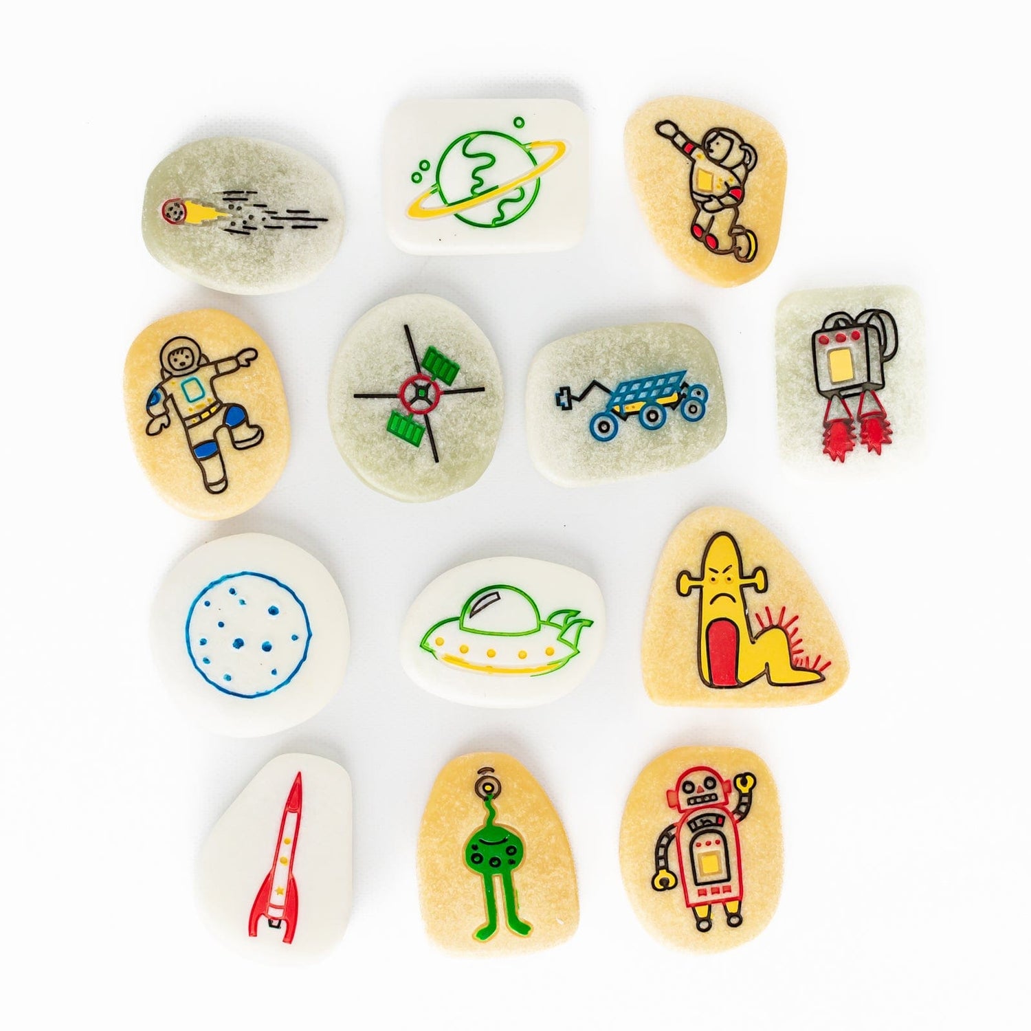 Yellow Door Sensory Play Outer Space Story Stones (Set of 13)